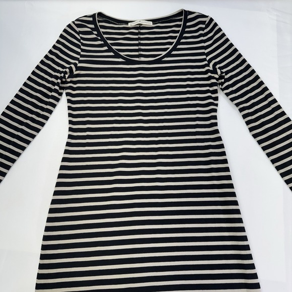 PERUVIAN CONNECTION Andover Long Sleeves Scoop Neck Striped Maxi Dress Medium - Picture 8 of 15